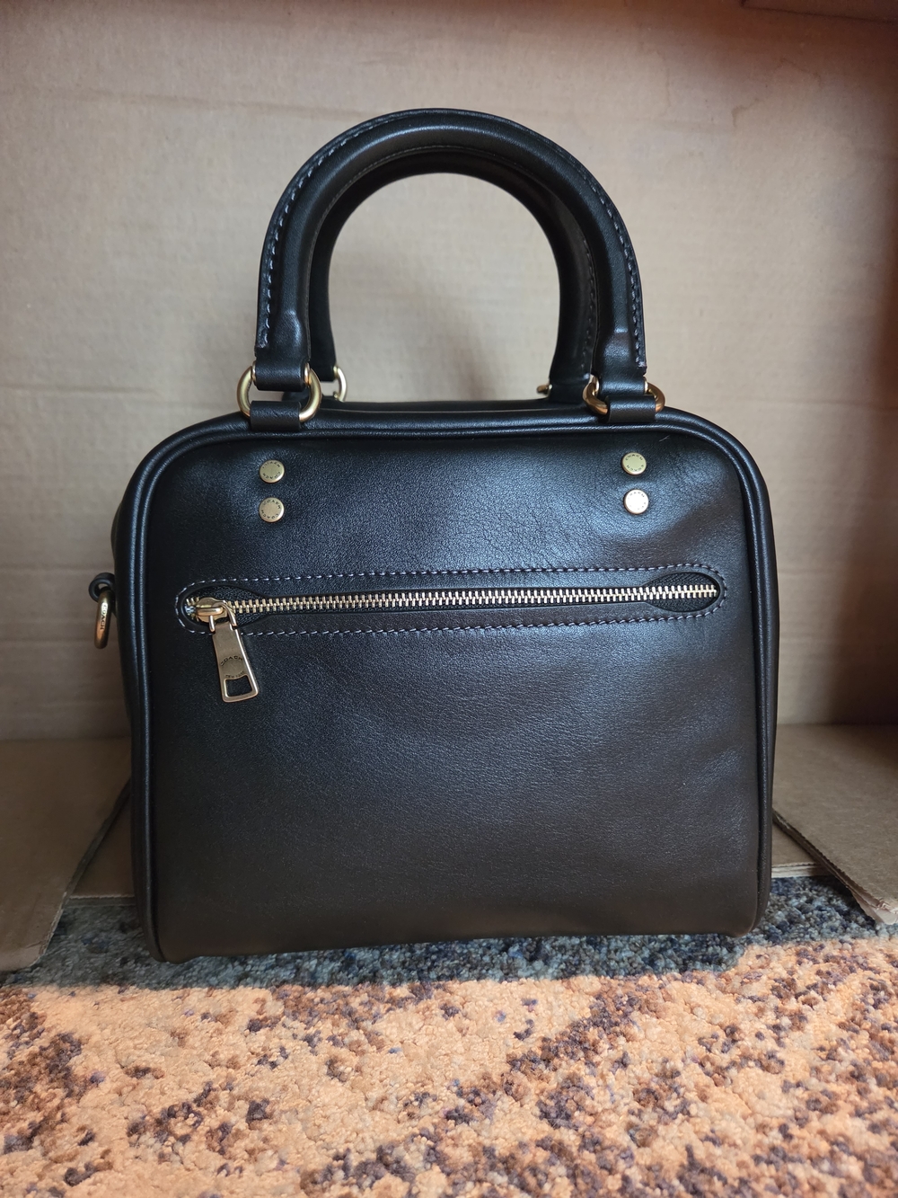 RESERVED COACH Cube Rogue 20 Bag In Black With Brass Hardware - Picture 4 of 11